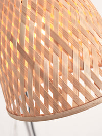 Wandleuchte Java Bambus Natur Durchmesser 10x10cm/Schirm 15x17cm. nass.