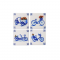 Heinen Delfts Blauw onderzetters Fiets 4 stuks