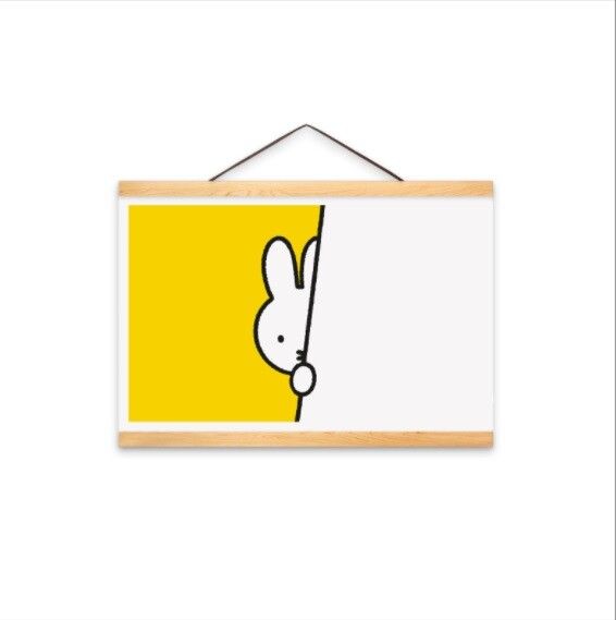 diagonaal Huiskamer Strikt Poster A3 nijntje kiekeboe geel inclusief postenhanger
